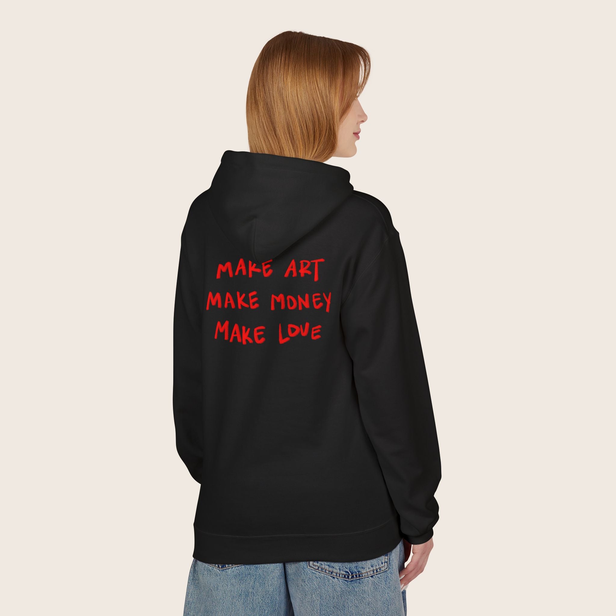 art, money, love Fleece Hoodie